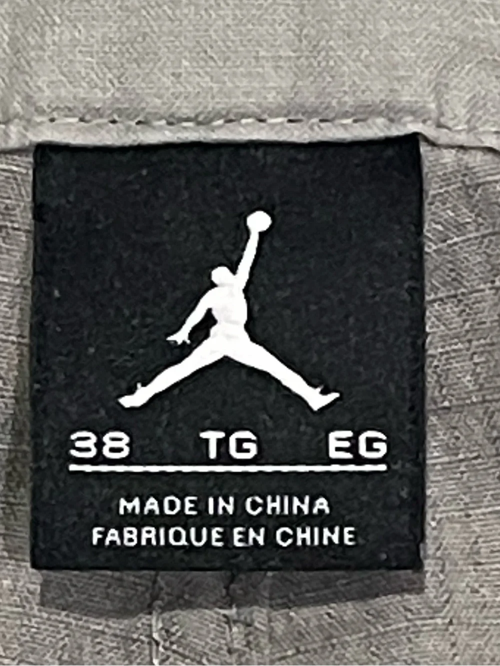 Air Jordan City CargoPantsGrey Size38 Jumpman Embroidered Utility Y2K Streetwear